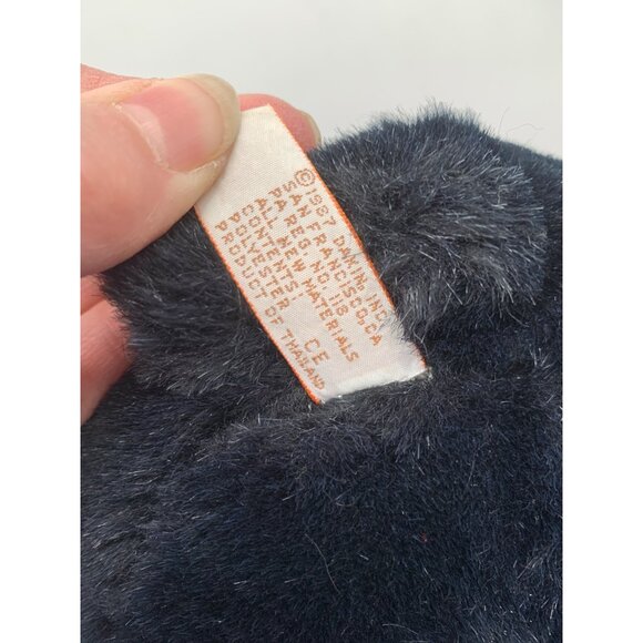 1987 Dakin Soft Classics Black Lab Plastic Brown Eyes Flocked Nose with Chewed S - Picture 9 of 11